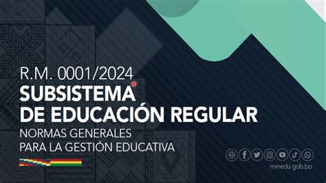 RESOLUCIÓN MINISTERIAL 0001 2024 Subsistema de Educación Regular