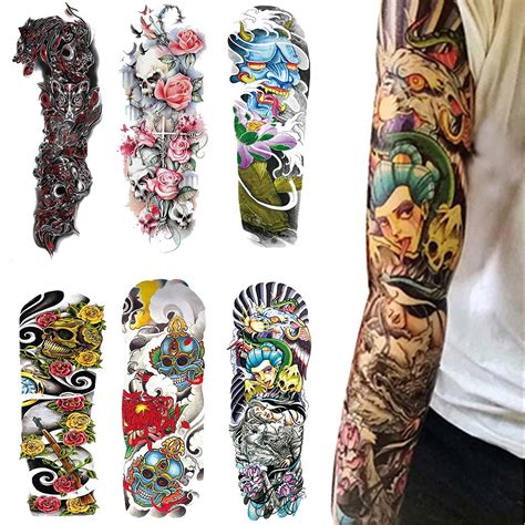 Full Arm Tempor Re Tattoos Tempor R T Towierung Klebe Tattoo