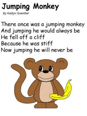 poem Jumping Monkey Limerick