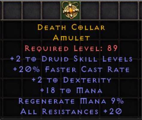 Godly 2 Druid 20 Fcr 20 All Resistance Amulet Ft Topic D2jsp