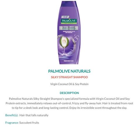 Palmolive Shampoo Silky Straight 180ml Beauty Personal Care Hair