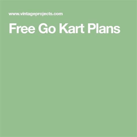 Free Go Kart Plans | Go kart plans, Go kart, How to plan