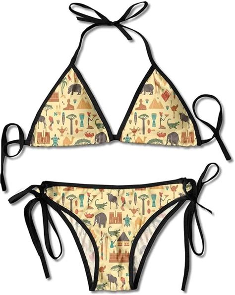 Women Two Piece Swimsuit Sexy Swimwear Halter String Triangle Bikini