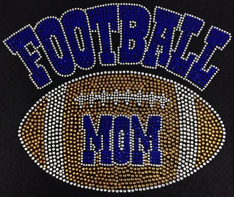 Rhinestone Football T Shirt Bling Shirt Sports High