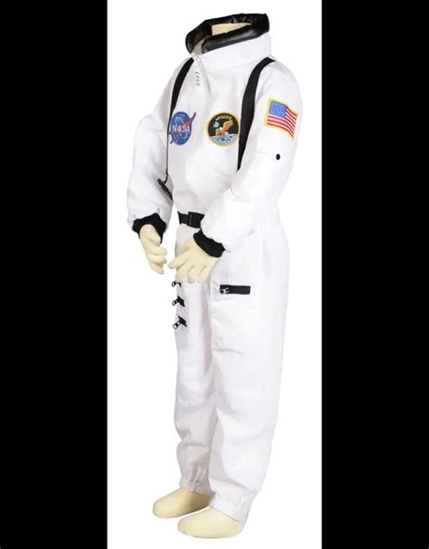 NASA Jr. Astronaut Suit with Embroidered Cap, Apollo (White, 11, 8/10 ...