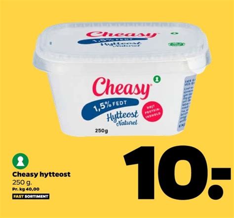 Cheasy Hytteost Naturel Tilbud Hos Netto