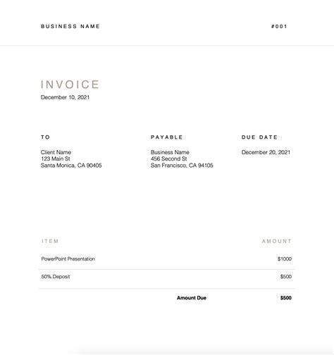 Interior Design Invoice Breakdown Template - Infoupdate.org