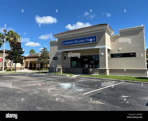 Orlando, FL USA-August 4, 2022: The exterior of a Sherwin Williams ...