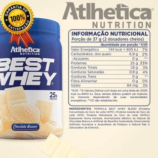 Whey Protein Best Whey Sachê 35g Atlhetica Nutrition Shopee Brasil