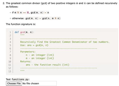 Solved The Greatest Common Divisor Gcd Of Two Positive Chegg