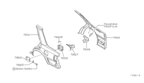 Rear Fender Fitting 1989 Nissan Stanza Sedan