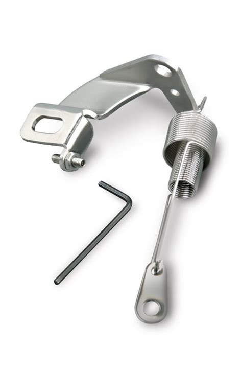 Throttle Cable Bracket With Return Spring Stainless Steel Polished Holley Edelbrock Carter