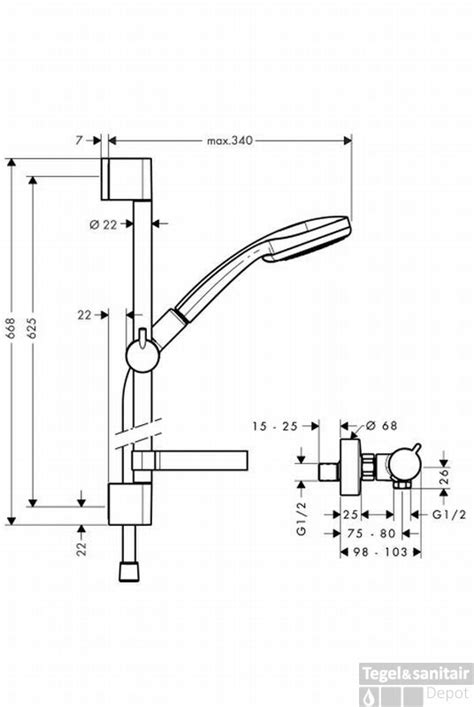 Hansgrohe Croma 100 Vario Ecosmart Doucheset 65 Cm Met Ecostat Comfort