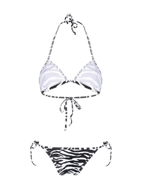 Zebra Print Bikini Set The Attico Eraldo Jp