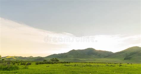 Mountain Meadow Time Lapse At The Summer Or Autumn Sunset Time Wild