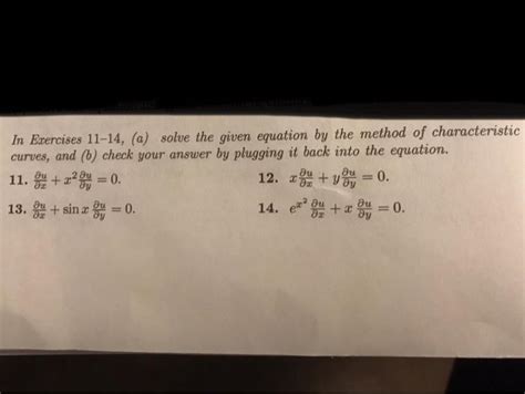 Solved In Exercises 11 14 A Solve The Given Equation By Chegg