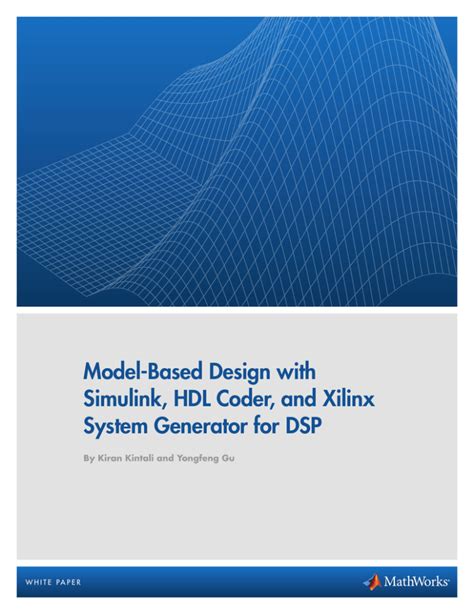 Model Based Design With Simulink Hdl Coder And