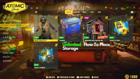 Ranger Armor Outfit Free Fallout 76 Unlimited Storage How To Place