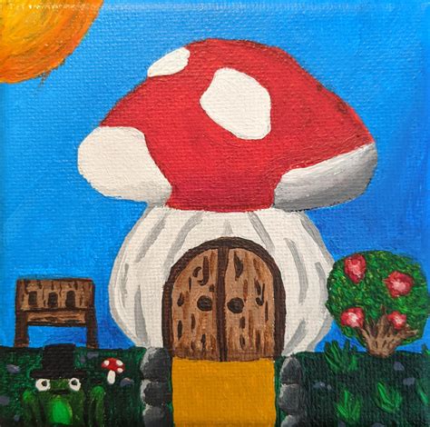 Mushroom House : painting