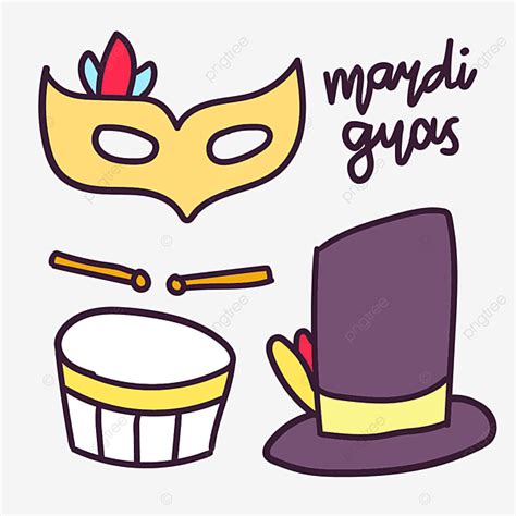 Mardi Gras Mask Clipart Png Images Mardi Gras Hand Draw Doodle Mask