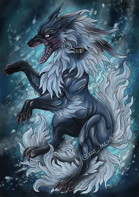 Final Fantasy Ffxiv Fenrir A4 A5 A3 Print Etsy Démons