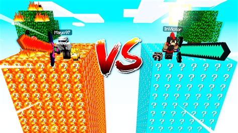 Mundo De Lucky Blocks De Lava Vs Agua 🔥🌊 DesafÍo De Lucky Blocks En