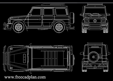 Mercedes Benz G Class G Amg Dwg Cad Block Free Cad Plan