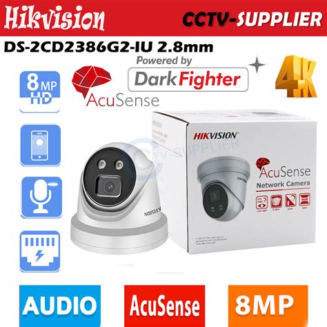 Hikvision Original Acusense Darkfighter K Mp Mic Ds Cd G Iu Ip