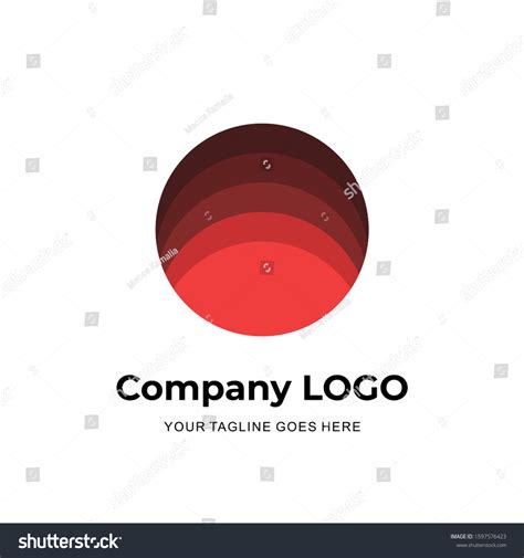 Red Circle Logo Design Company Business Stock Vector (Royalty Free ...