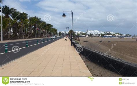 Road at Playa De Los Pocillos Stock Photo - Image of playa, pocillos ...