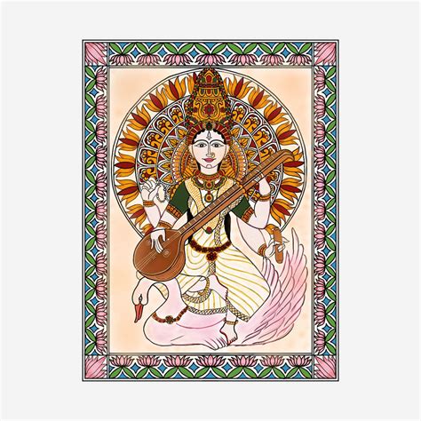 Maa Saraswati Painting – Kreate