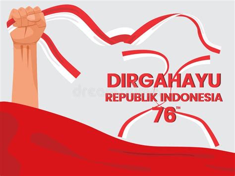 Dirgahayu Republik Indonesia Ilustración del Vector Ilustración de