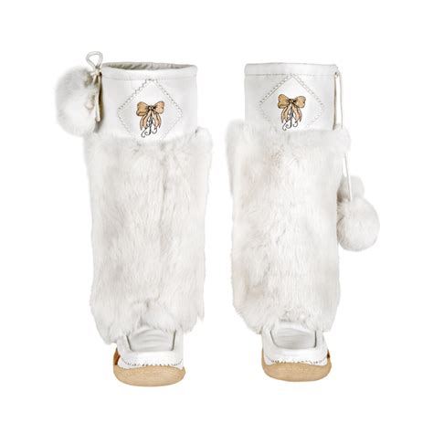 Authentic White Leather Mukluks Boots Lukluks By Bayly