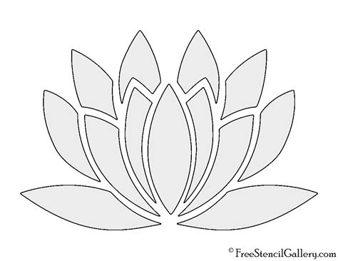 Lotus Flower Stencil | Free Stencil Gallery