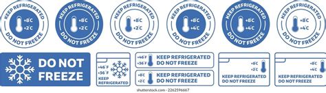 Keep Refrigerated Do Not Freeze Icon Stock Vector Royalty Free