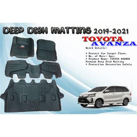 TOYOTA AVANZA Deep Dish Matting 2019 2021 AVANZA DEEP DISH Floor