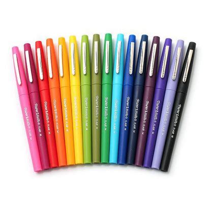 Stylo Feutre PAPERMATE Flair Original Lot De 16 Couleurs Assorties