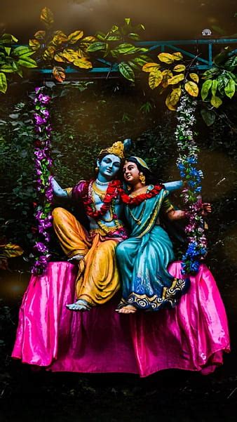 Radha Krishna On Swing Wallpapers For Desktop