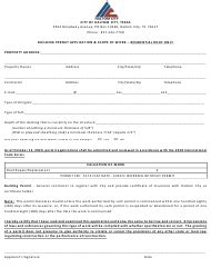 Haltom City Texas Building Permit Application Scope Of Work