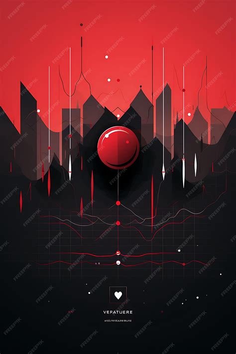 Premium AI Image | Poster of Heartbeat Rhythm Life Black and Red Ekg