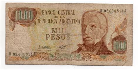 Argentina Billete 1000 Pesos Ley Reposicion Bottero 2455a MercadoLibre