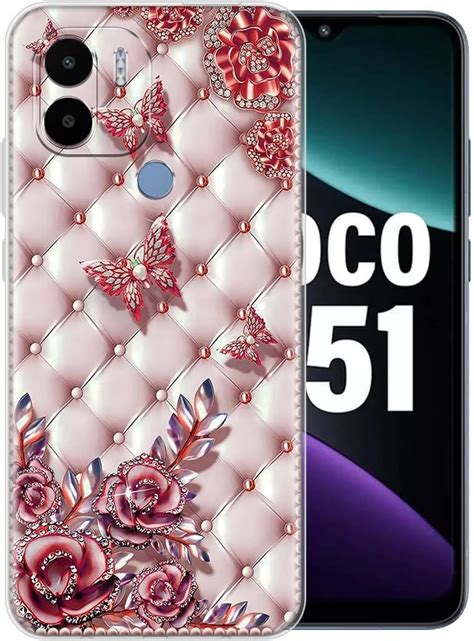 Jkobi Back Cover Case For Poco C50 Poco C51 Matte Liquid Silicone