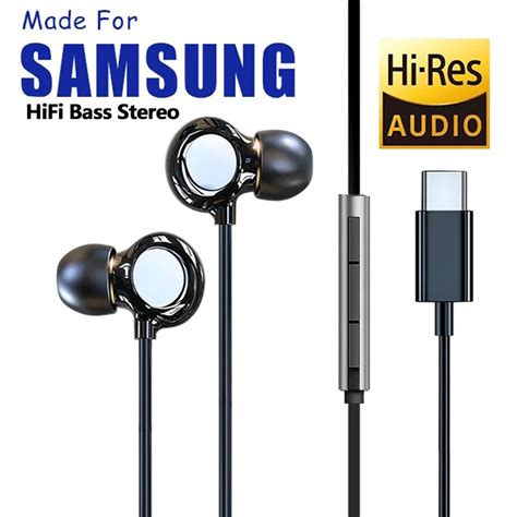 Type C Dac Hifi Bass Stereo Ceramic Headphones For Samsung Galaxy S