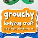 Grouchy Ladybug Craft For Kids [Free Template]