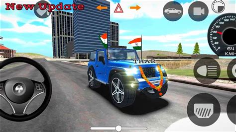 Indian Cars Simulator New Update Gameplay Blue Mahindra Thar