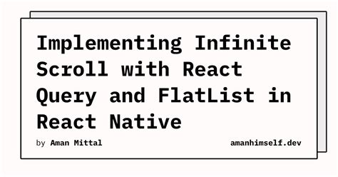 Implementing Infinite Scroll With React Query And Flatlist In React