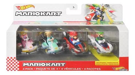 Hot Wheels Mario Kart Pack Peach Rosalina Mario Luigi Env O Gratis