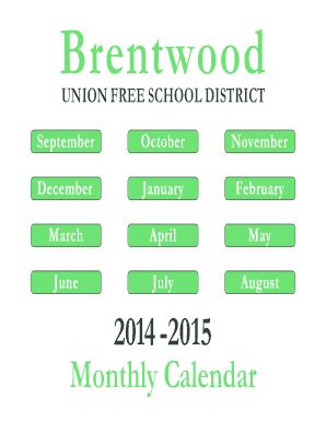 Fillable Online brentwood k12 ny Quick Calendar - Brentwood Union Free ...