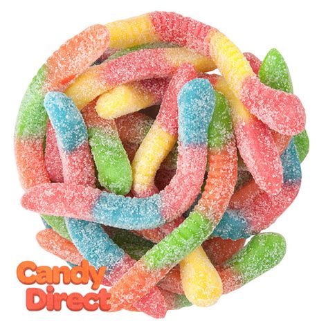 Gummi Sour Neon Worms 5lb