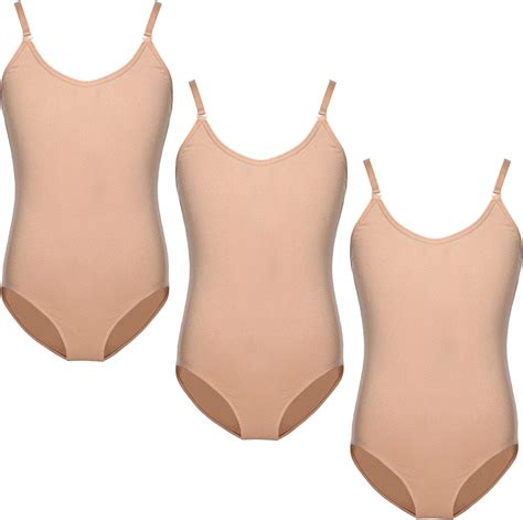 Amazon Bonuci Pack Girls Ballet Leotards Nude Seamless Camisole